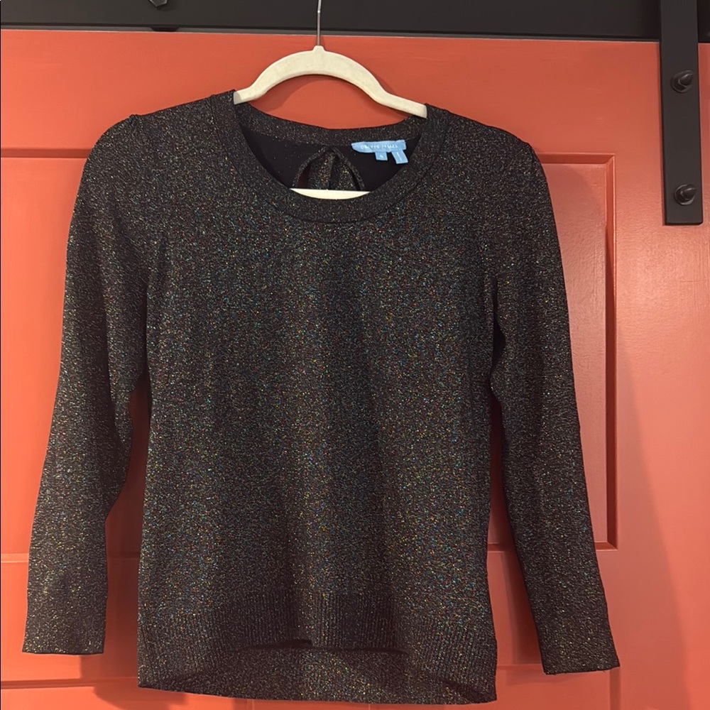 Draper James Black 3/4 Sleeve Blouse With Bow